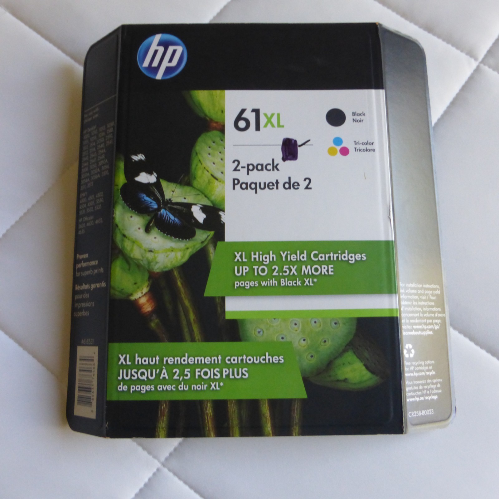 Genuine HP 61XL CR258BN Black Ink Cartridge 2 Pack June 2021 Brand New