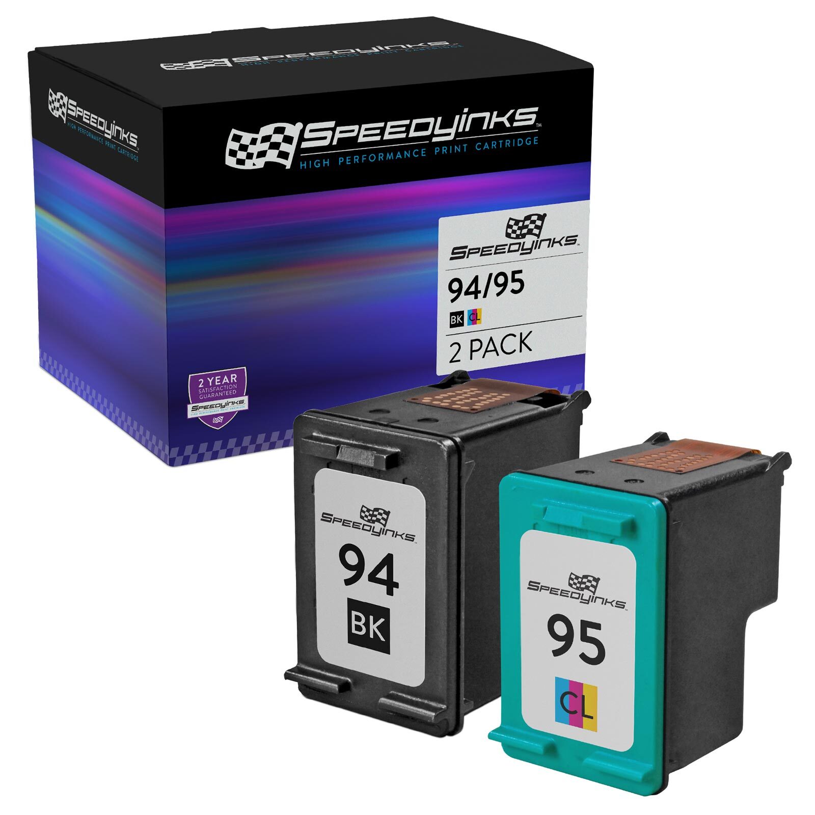 Reman For Hewlett Packard HP 94 (C8765WN) & HP 95 (C8766WN) 1 Black & 1 Color