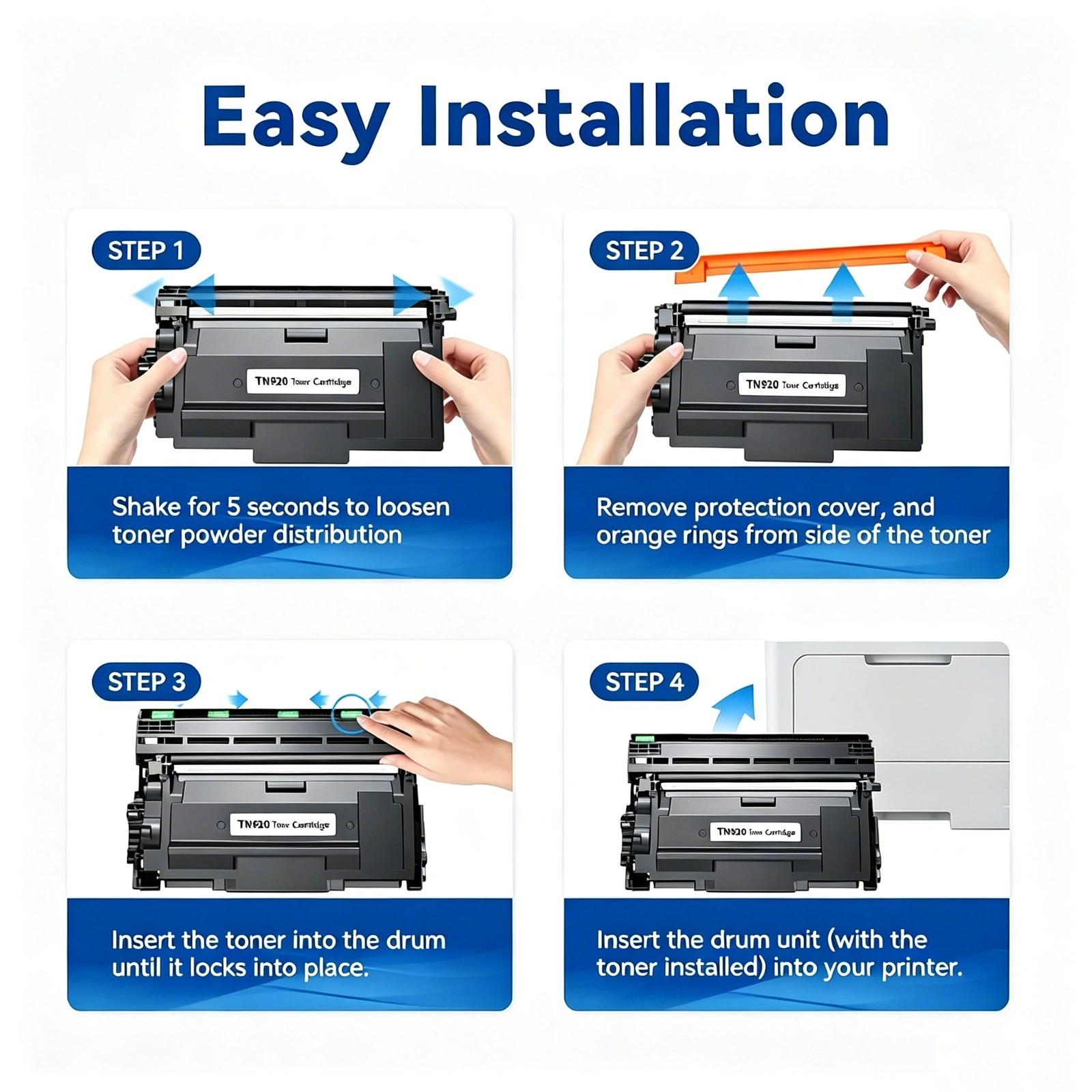 4PK TN920 For Brother TN920 Toner Cartridge Compatible Standard Yield HL-L6415DW