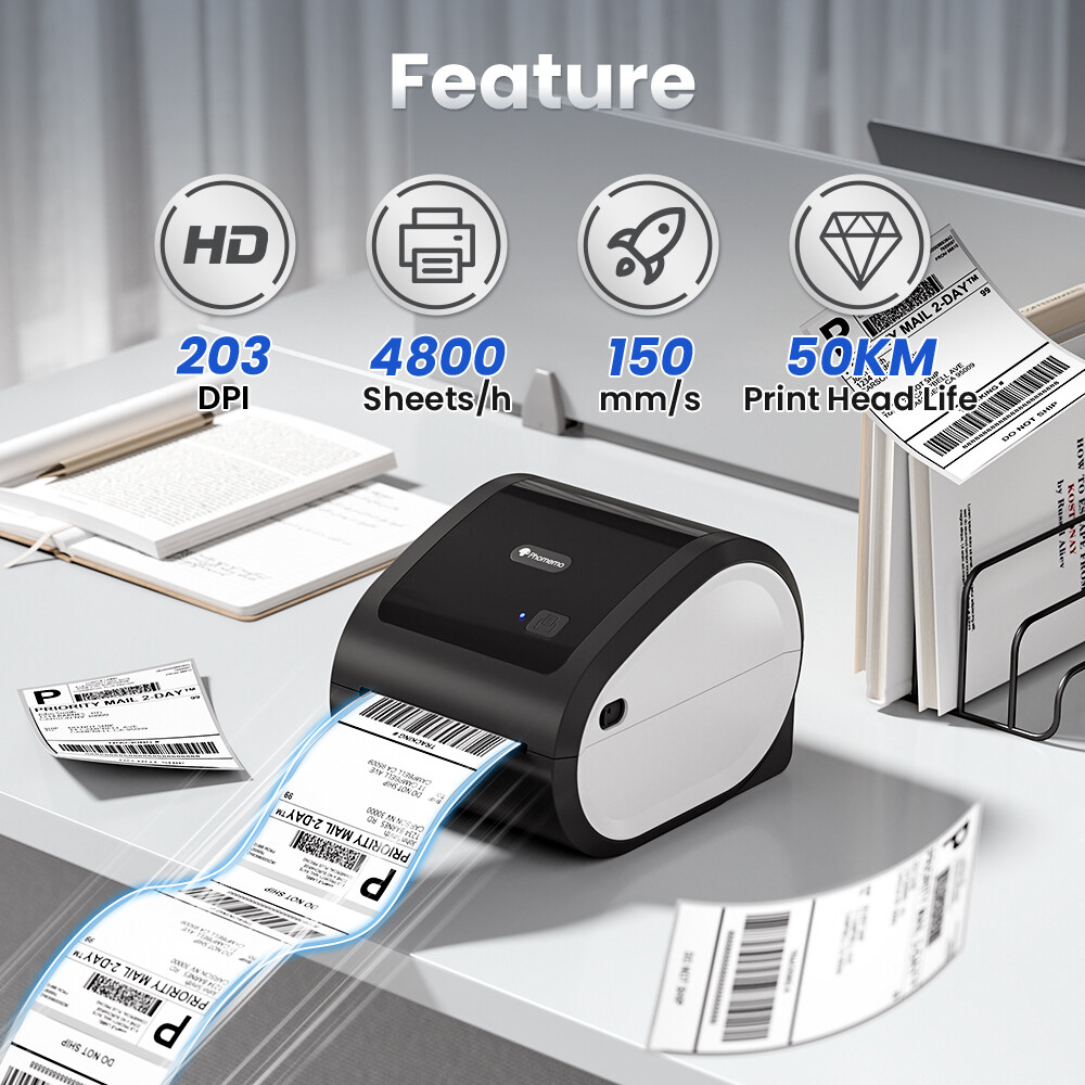 Phomemo 4×6 Shipping Label Printer Thermal Bluetooth Label Printer for USPS