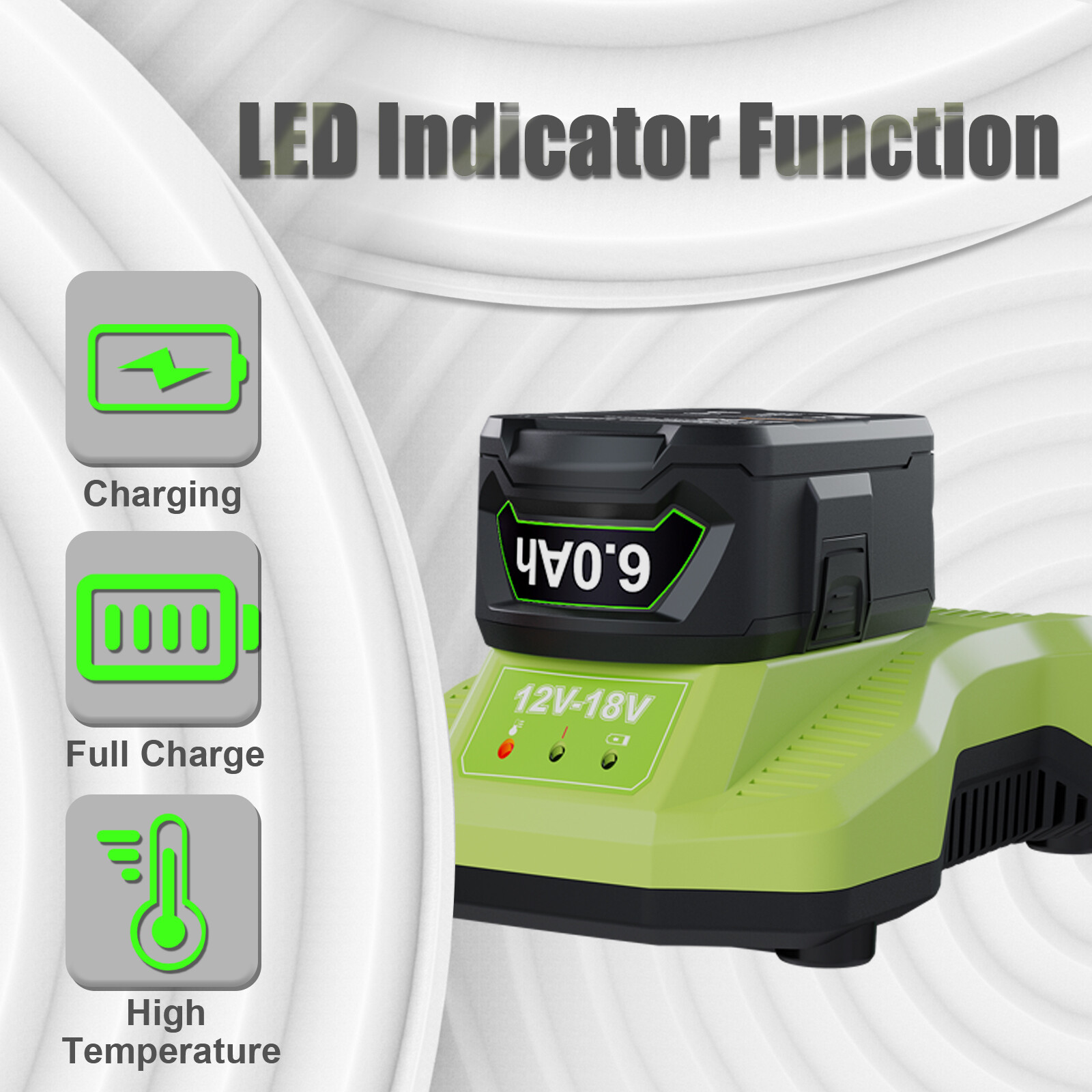 2PACK 6.0Ah For RYOBI 18V Battery One Plus High Capacity P108 Lithium-Ion P102