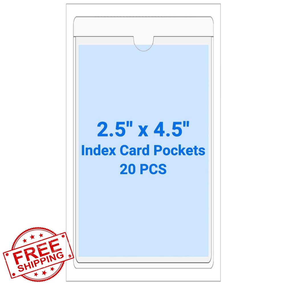 Kvatr-X 20pc Label Pockets 2.5×4.5″ Vertical