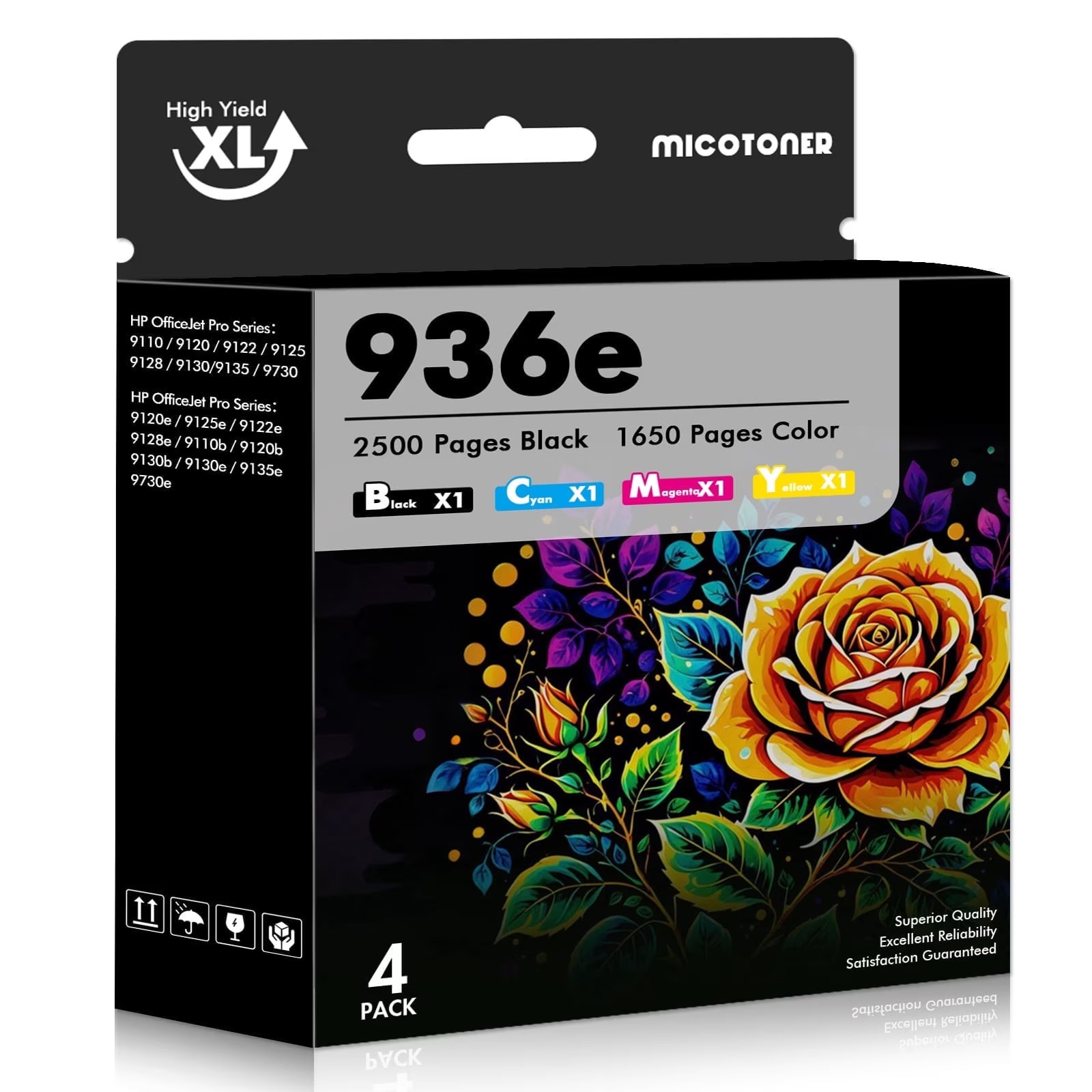 HP 936XL 936E Ink Cartridges 4 Color Pack For HP OfficeJet Pro 9110b 9125e 9135e