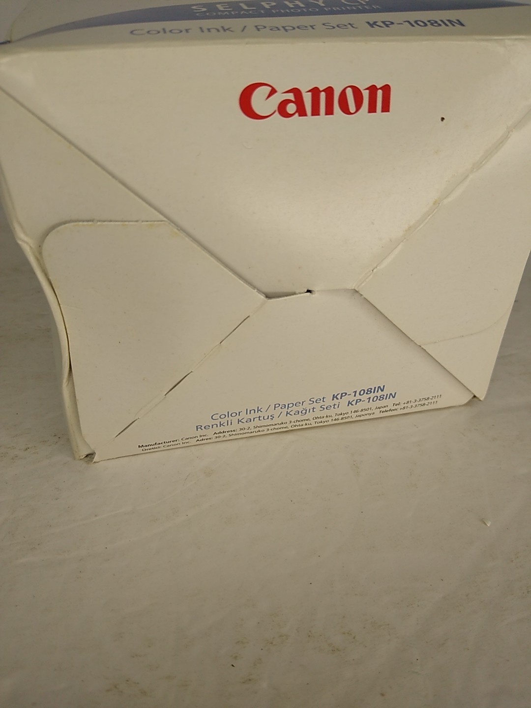 SEALED Canon Selphy CP 4×6 108 sheets + Ink Color Paper Set KP-108IN DAMAGE BOX