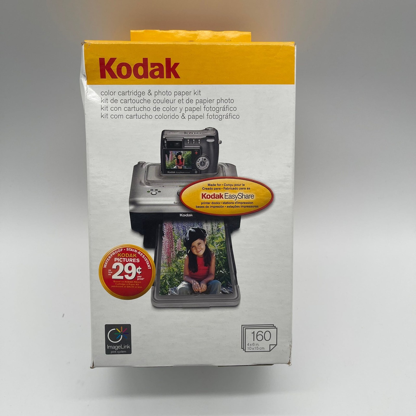 Kodak EasyShare PH-160 Color Cartridge & Photo Paper Kit – 160 Sheets