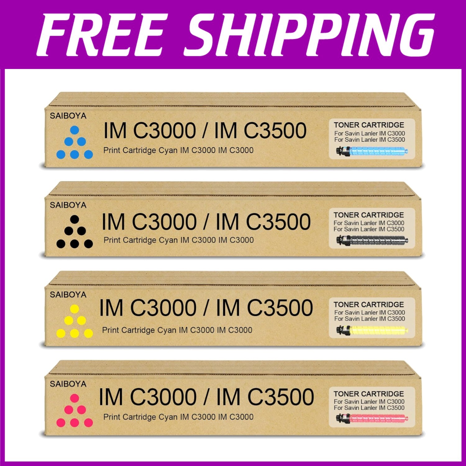 Ricoh IM C3000 C3500 Printer Toner Black Cyan Magenta Yellow