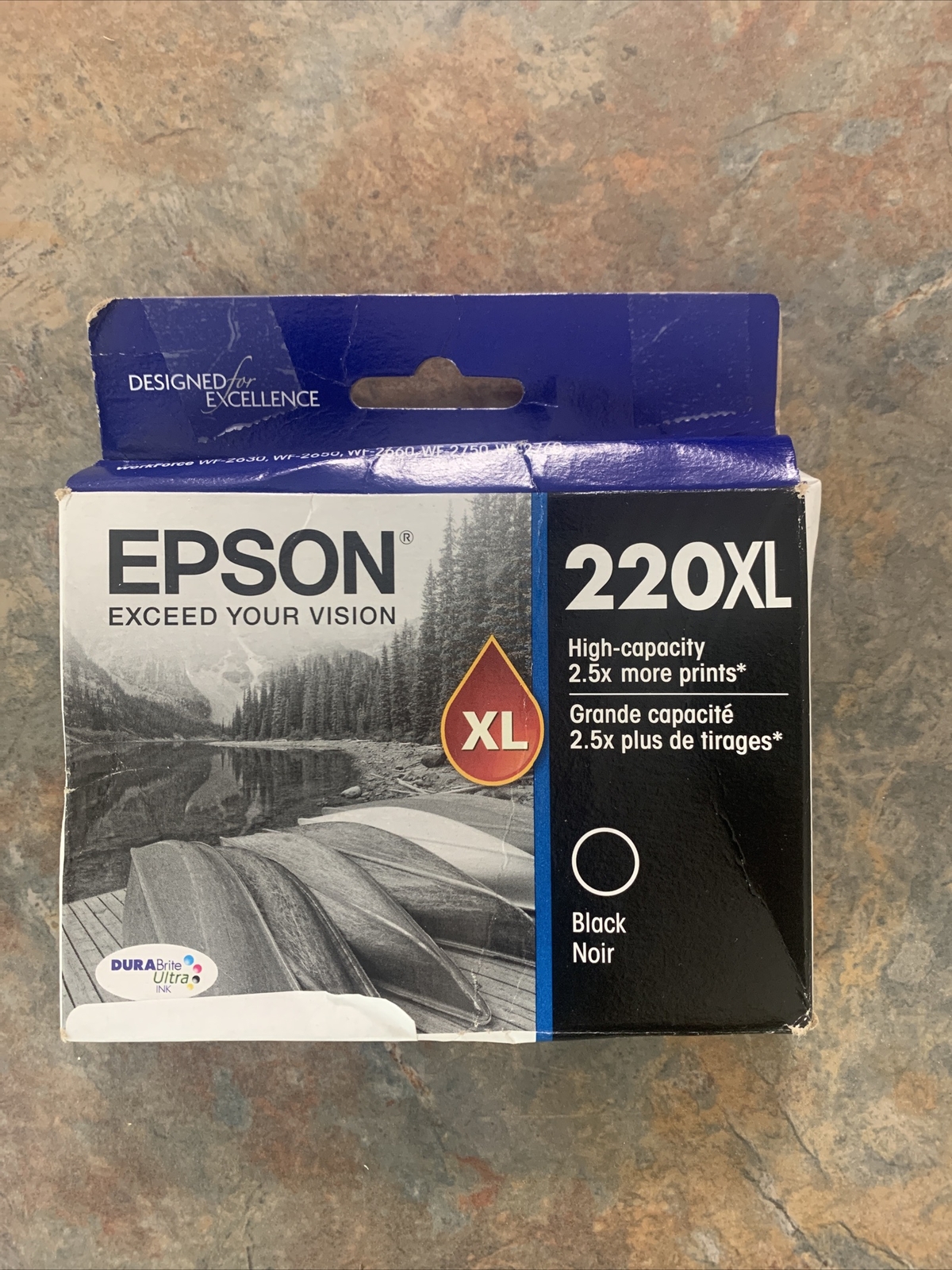 Epson 220XL Genuine Ink Cartridge T220XL120 Black 04/2023 Shelfwear