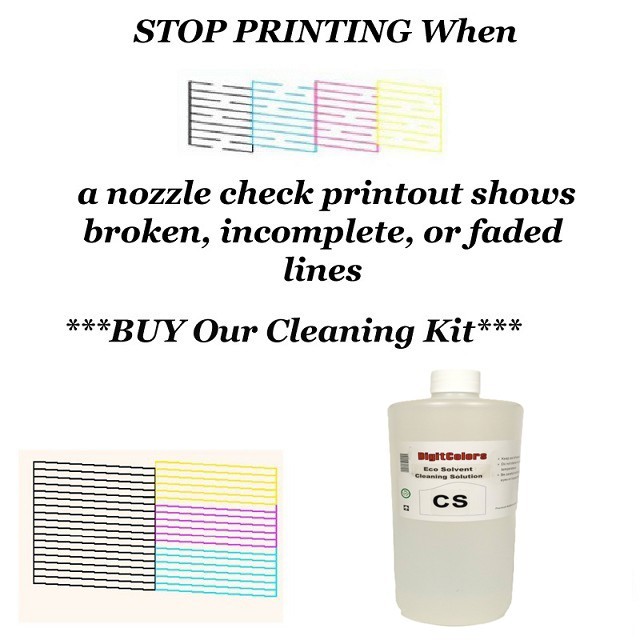 Eco Solvent Cleaning Solution for use with Roland Mutoh Mimaki printer- 2 Liters
