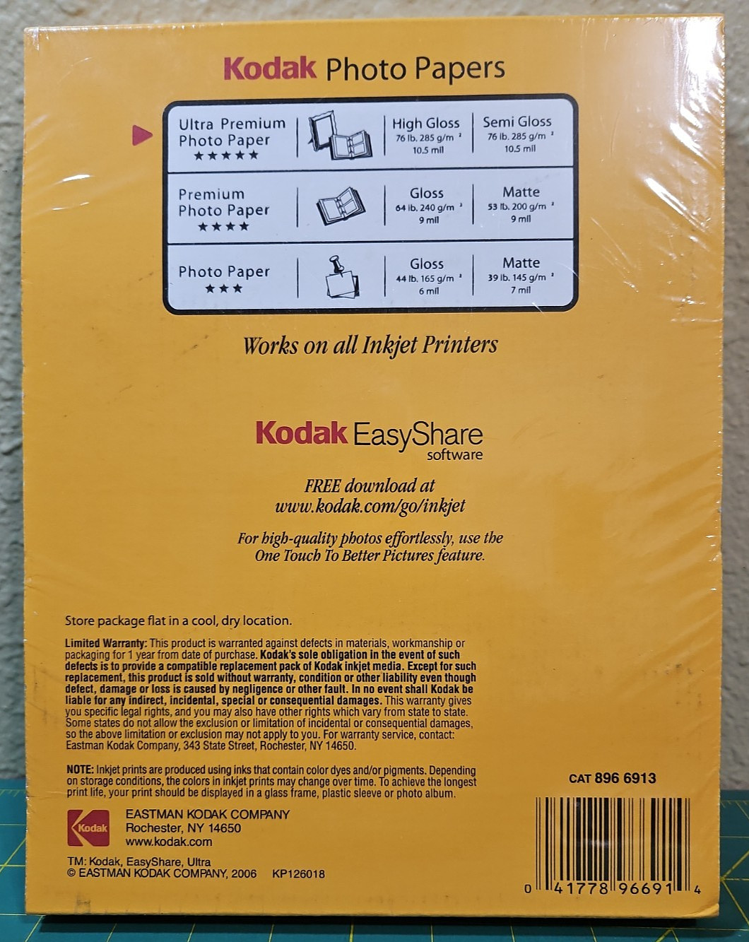 Kodak Ultra Premium Photo Paper High-Gloss 4″ x 6″ 200 Sheets for Inkjet