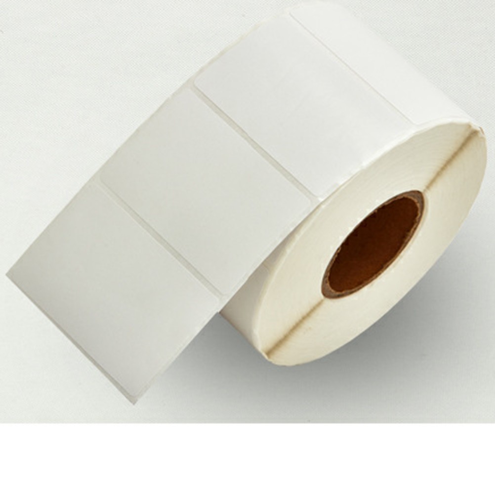 1000 Pcs Printer Tape Barcode White Blank Label Sticker Self Adhesive Sticker
