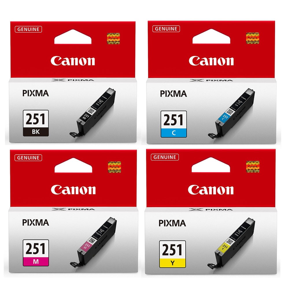 4 Pack GENUINE Canon CLI-251 Ink Cartridge for PIXMA MG6620 MG7520 MX922 iP8720
