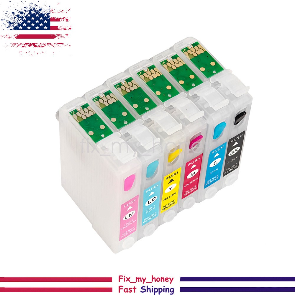 Empty refillable Ink Cartridge T078 for Artisan50 Stylus R260 280 380 RX580 680