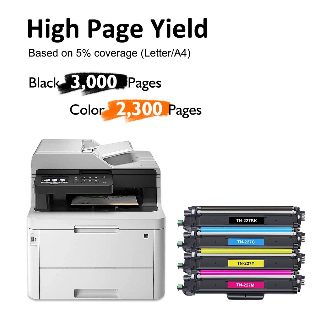 Compatible For Brother TN-227 High Yield Black Toner Cartridge TN227BK New