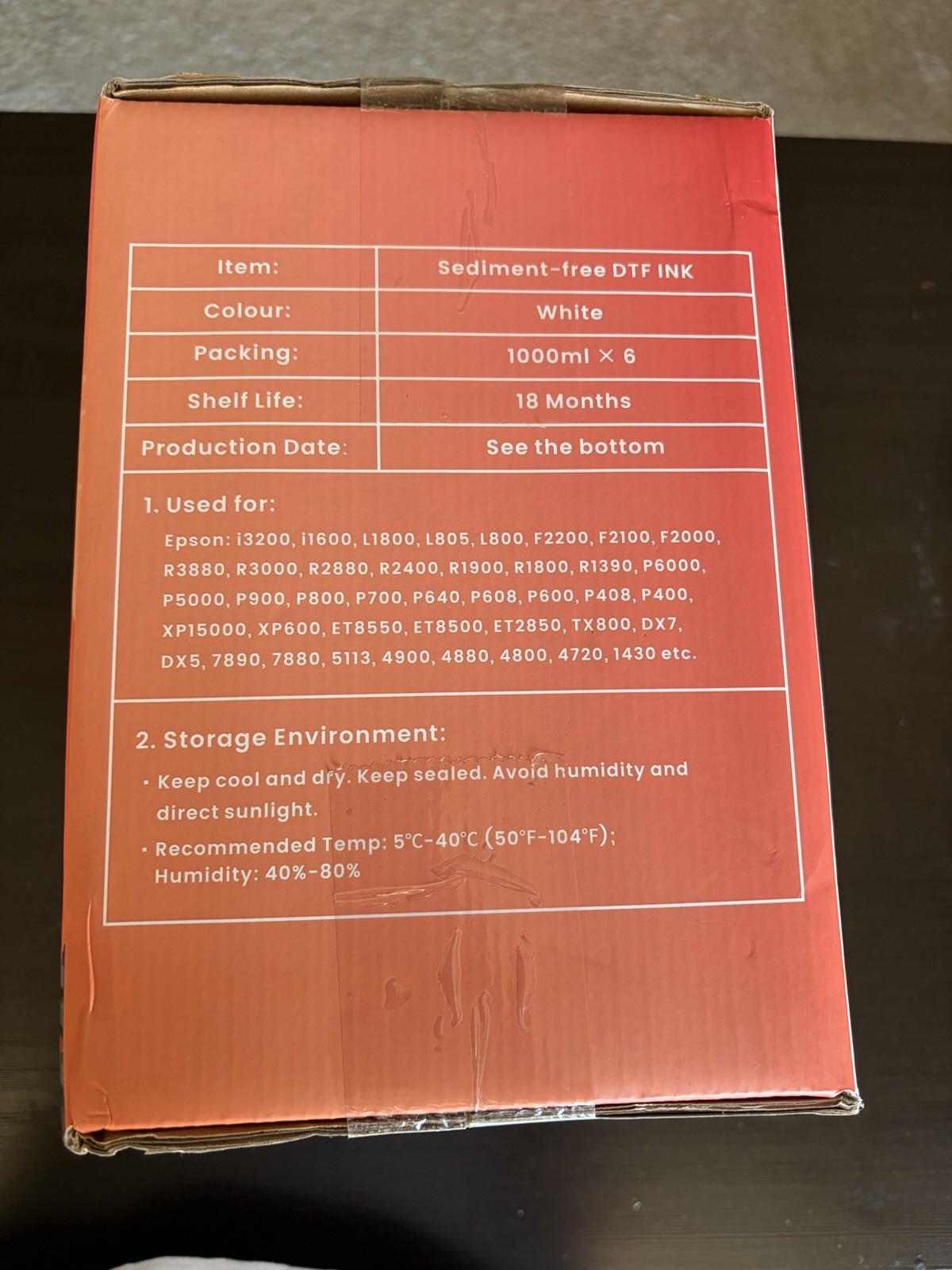 No Sediment DTF White Ink 6000ML DTF Transfer Ink for PET Film Pigment Ink Re…