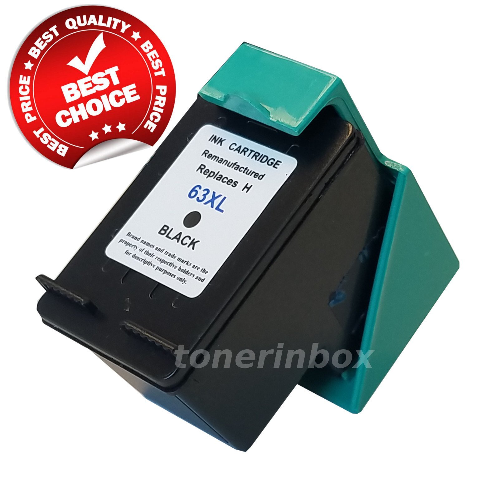 2pk 63XL Black Ink Cartridge for HP Deskjet 1110 1112 2130 2131 2132 2133 2134