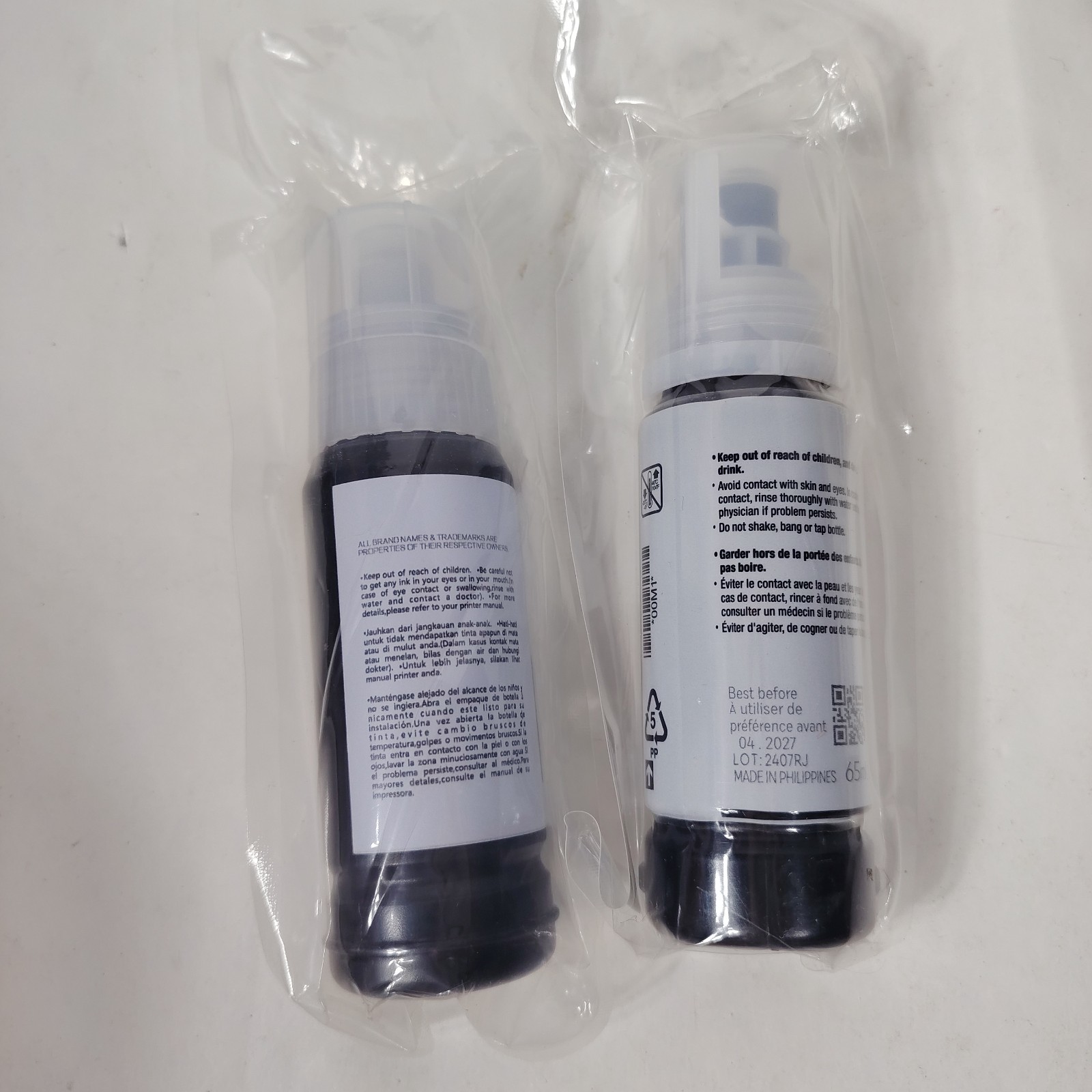 Genuine Epson 522 Black Ink Bottles ET-2720 ET-2800 ET-2803 ET-4700 Exp 04/2027
