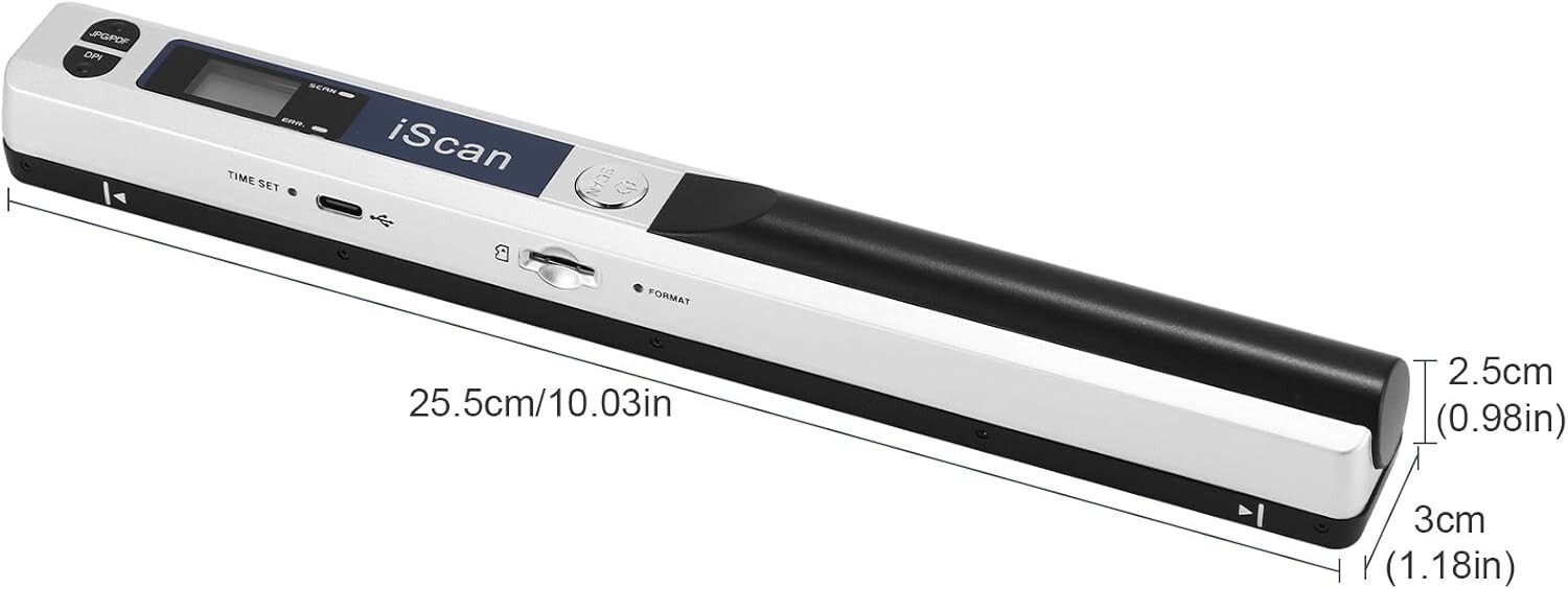 Compact 900 DPI Portable Scanner – Wireless A4 Imaging with 16G SD Included