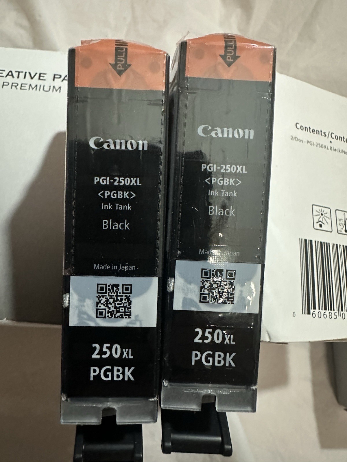 NEW – Canon PGI-250XL High-Capacity Black Ink 2 Pack And Pixma 250 2 Pack H1