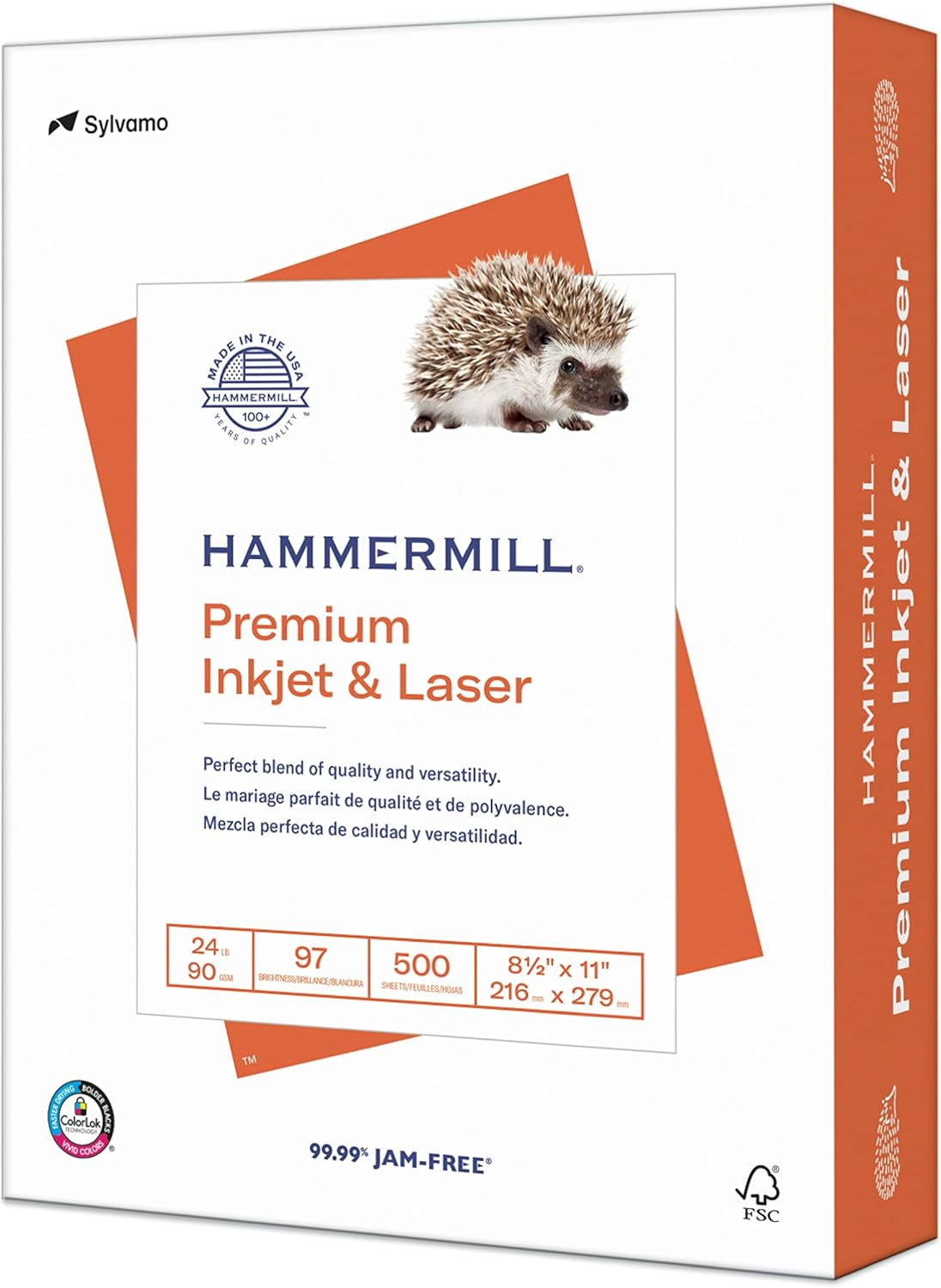 Printer Paper, Premium Inkjet & Laser Paper 24 Lb, 8.5 X 11-1 Ream (500 Sheets)