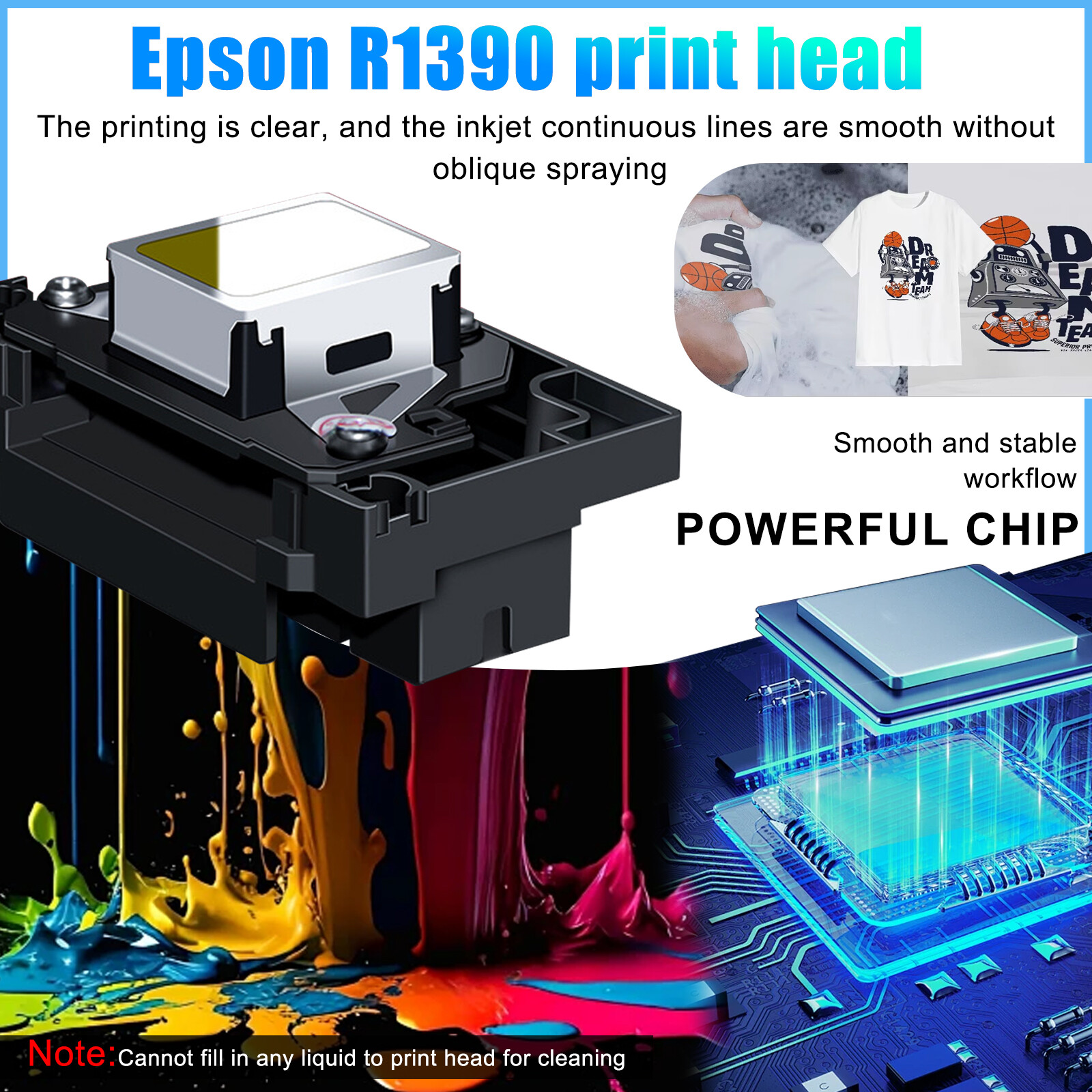 ACHI A3 1390 DTF Printer Clothes Printing Machine for T-shirt Small Business US
