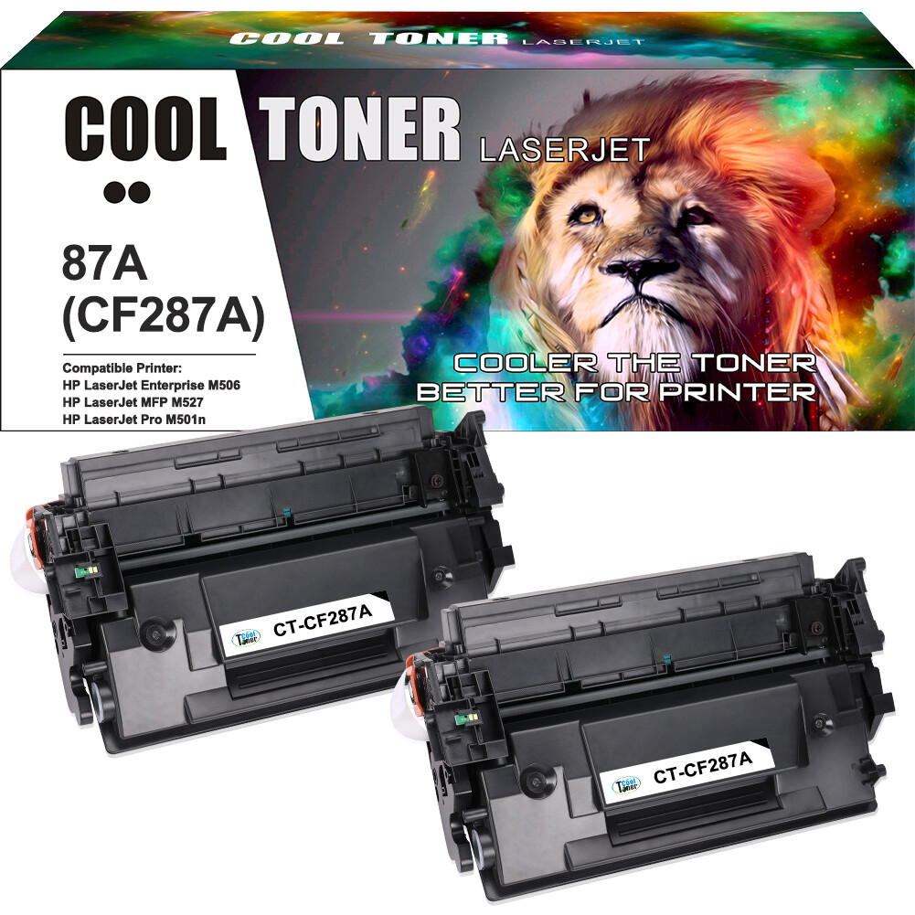 2PK CF287A 87A High Yield Toner Cartridge For HP LaserJet Pro M501 M501n M501dn