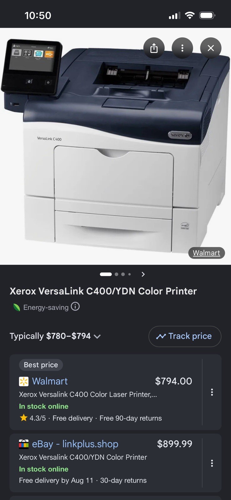 Xerox VersaLink C400 Color Laser Printer Duplex USB 36ppm 2GB 1200×1200