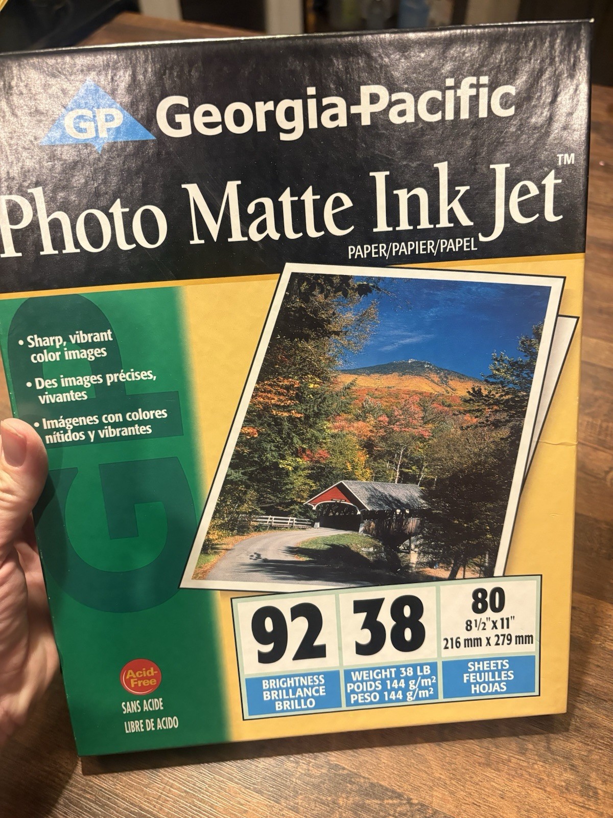 Georgia-Pacific Matte Inkjet Photo Printer Paper 8.5x11in 80 Sheets 144gsm White