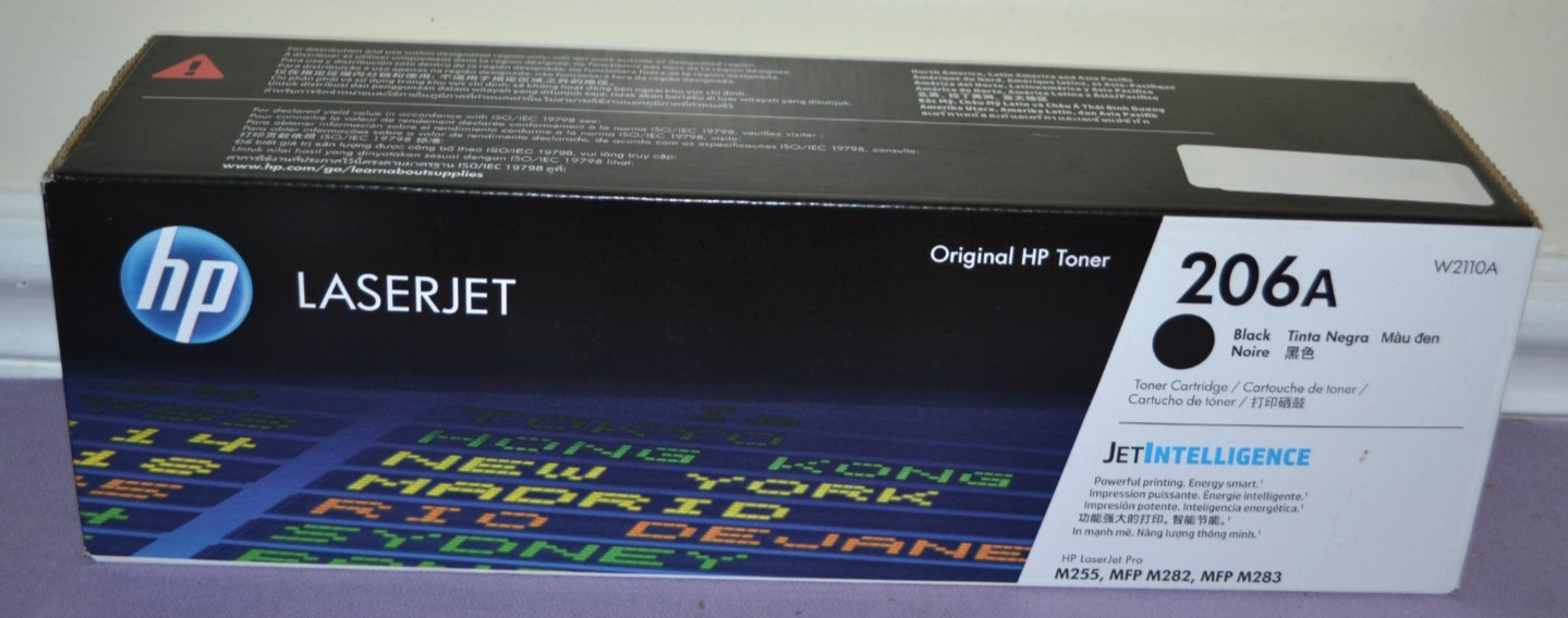 OEM HP 206A (W2110A) Black Toner Cartridge for LaserJet Pro M255, MFP M282—New