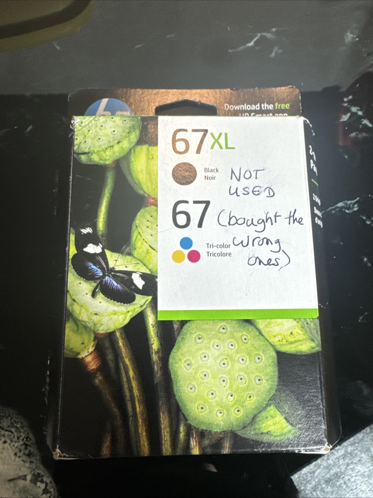 Original HP 67XL Black / 67 Tri Color Ink Cartridges – NEW – EXP 04-2027