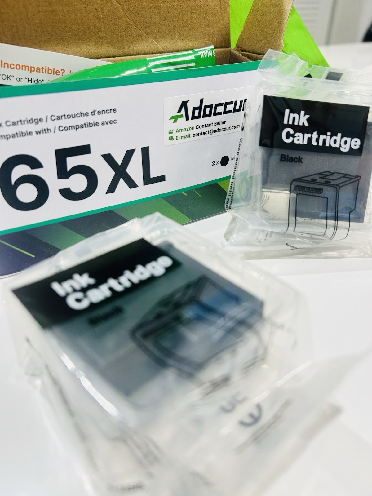 Adoccur 65XL Compatible Black Ink Cartridge for HP Inkjet Printers