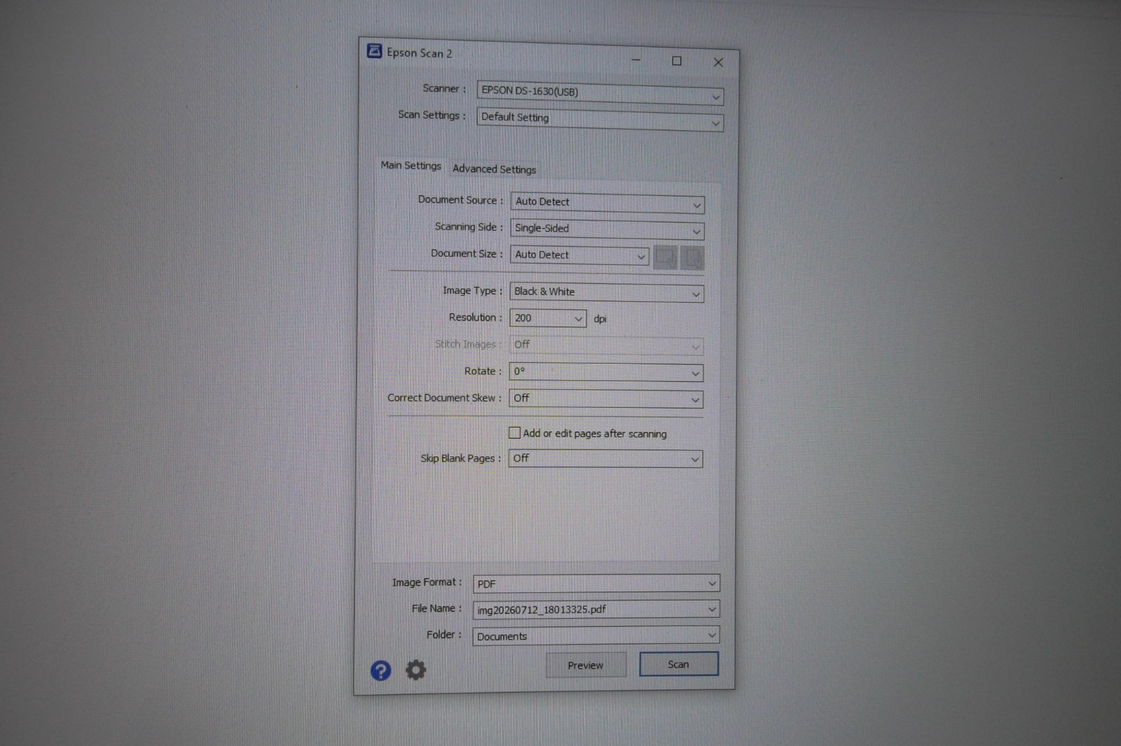 Epson DS-1630 Flatbed Color Document Scanner ADF One-Touch 1200 dpi TWAIN J411B