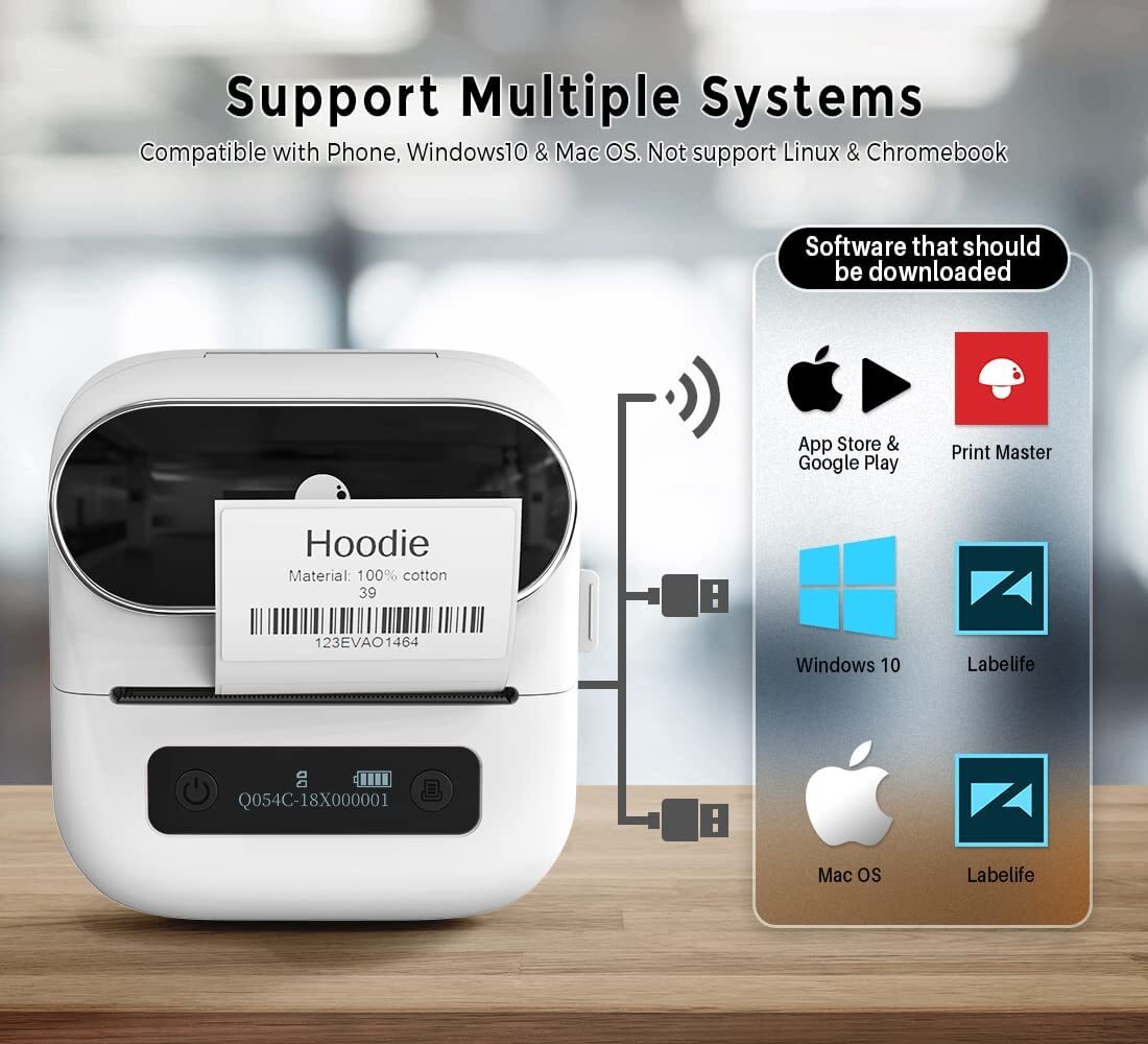 Phomemo M220 Bluetooth Label Maker Machine Portable Wireless Thermal Printer Lot