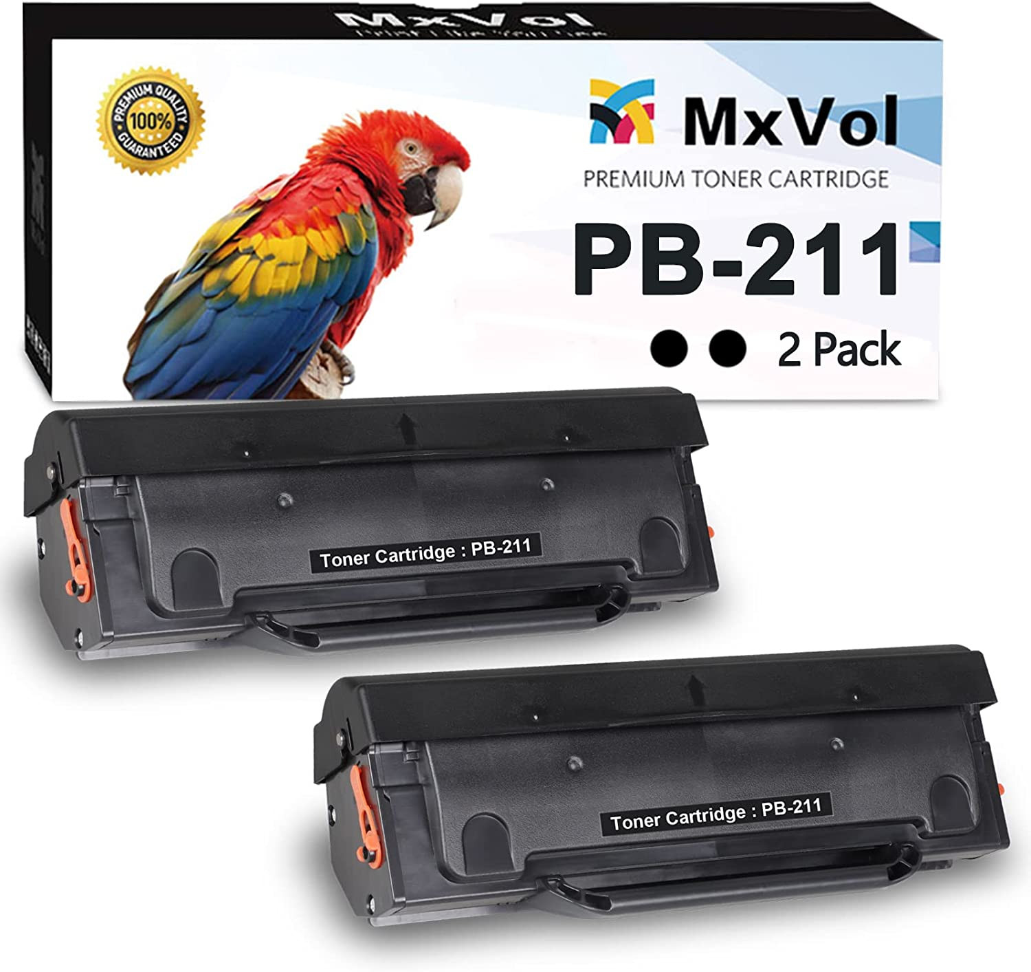 2 Pack Pantum PB-211 Toner Black – P2500W P2502W M6550NW M6600NW M6552NW M6602NW