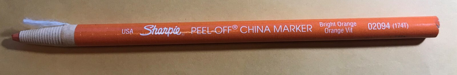 SHARPIE Peel-Off China Marker, Bright Orange 2094 – new (1741) One Single Item