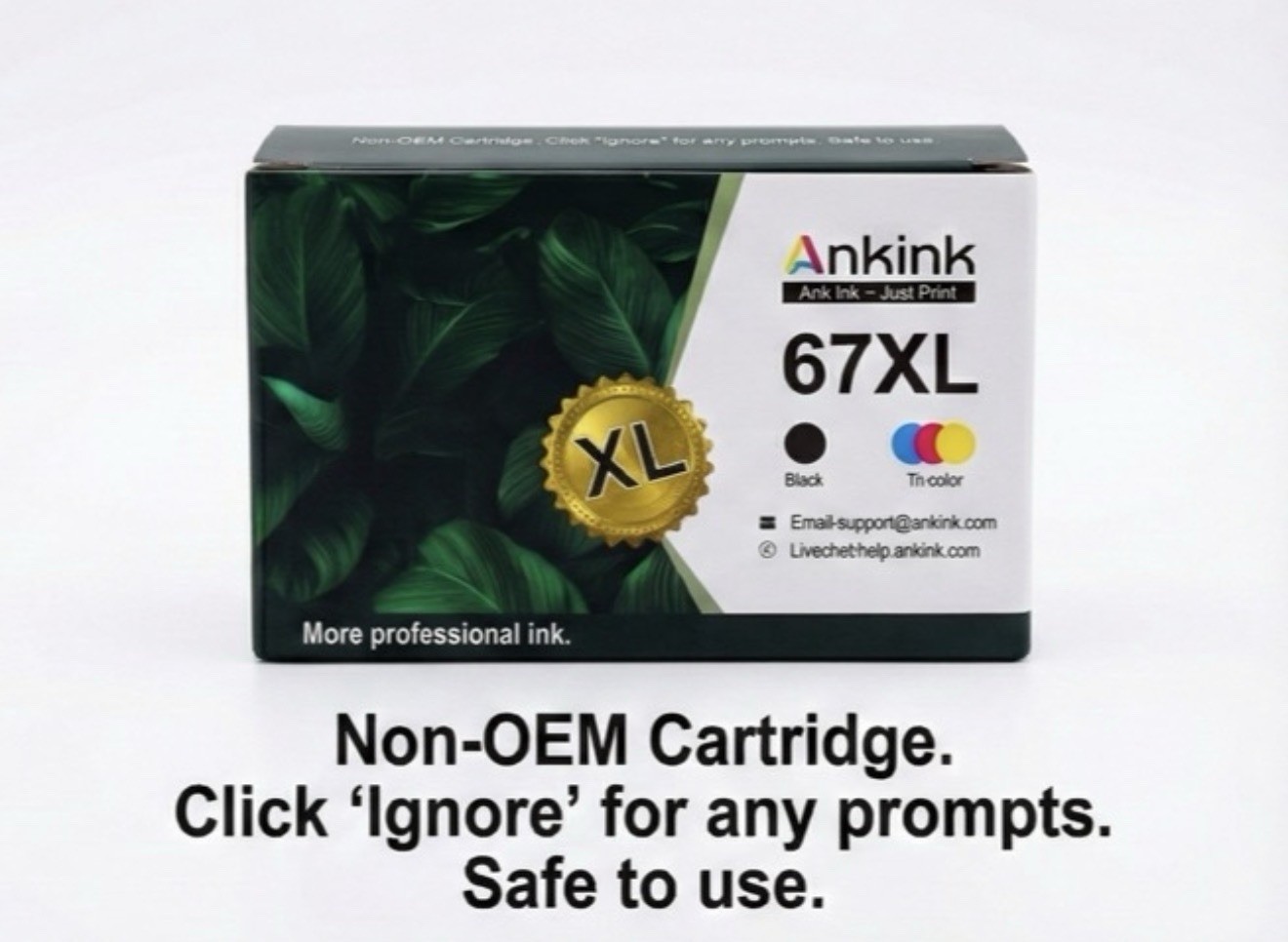 Ankink 67XL High Yield Compatible Ink Cartridge Combo Pack (Black & Tri-Color)