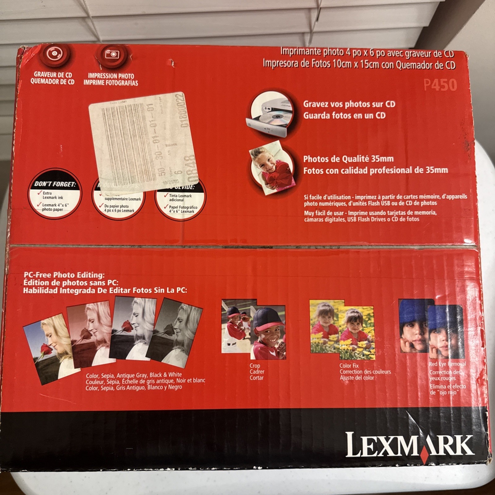 Brand New Lexmark P450 4″ x 6″ Compact Photo Printer with CD Burner