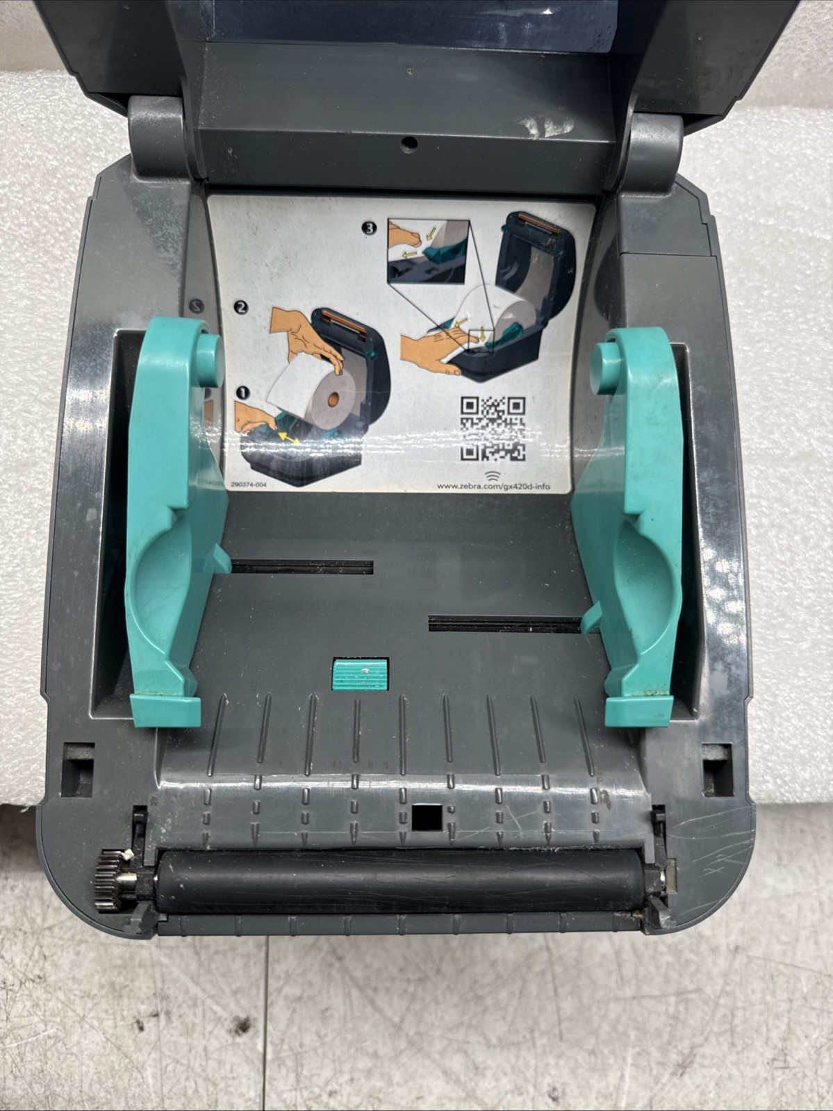 ZEBRA GX420D USB Direct Thermal Label Printer Missing Cables So UNTESTED ITEM