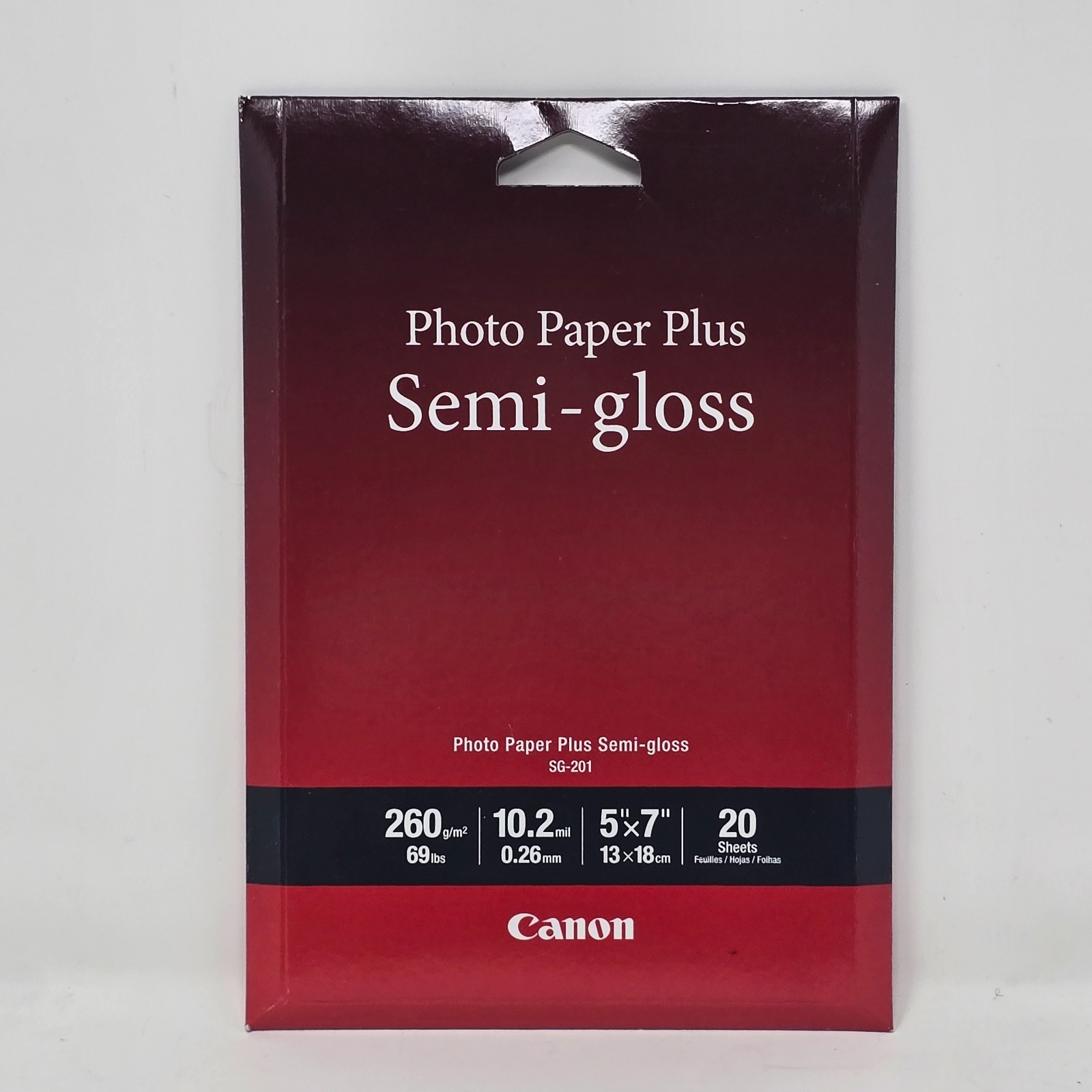 Canon Photo Paper Plus Semi-Gloss (5″ x 7″) 20 Sheets SG-201 – Brand New