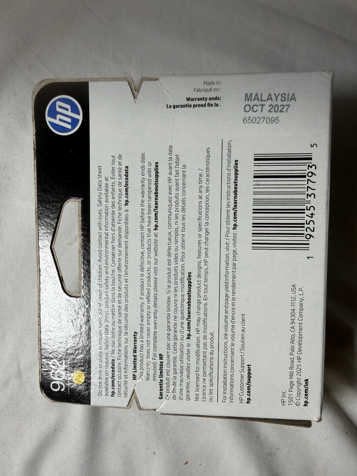 ❤️ ORIGINAL HP 962 XL 4 Pack High Yield Ink Cartridges Set EXP 9/27 LOW PRICE