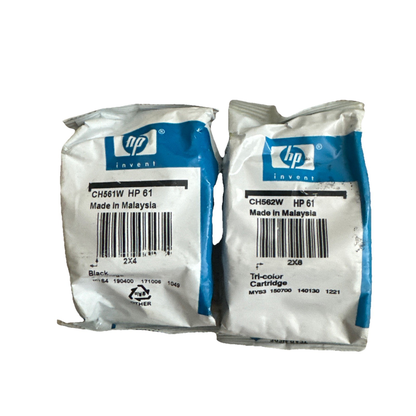 2 Pack Oem Hp 61 Black & Color Ink Cartridge 61 Set Combo Lot Bag Genuine Expire