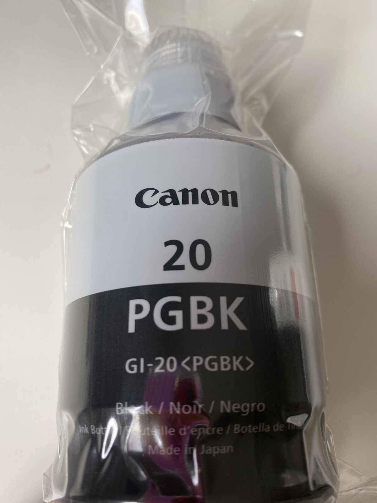 GENUINE Canon GI-20 Black Ink Bottle 170 ml , NEW, SEALED, MADE IN JAPAN