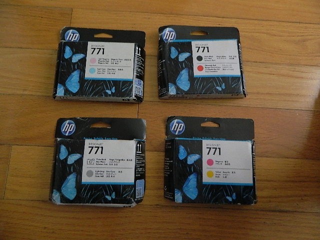 2021 GENUINE SET 4 HP 771 PRINTHEADS DESIGNJET Z6200 CE017A CE018A CE019A CE020A