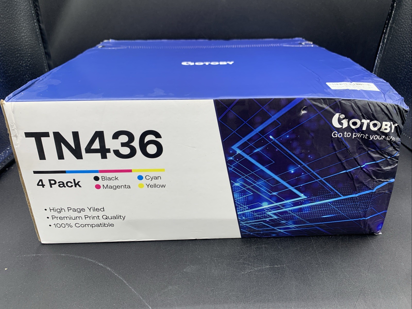 GOTOBY 4-Pack TN436 Black & Color (B/C/M/Y) High Yield Toner Cartridge