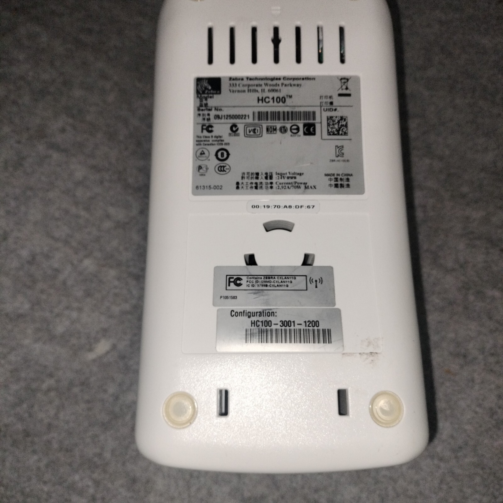 Zebra HC100 Barcode Label Printer HC100-3001-1200 Wireless Wristband Maker