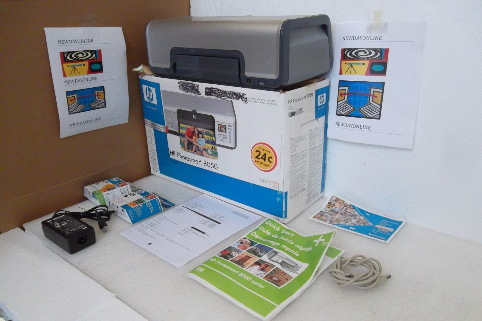 HP Photosmart 8050 Digital Photo Printer Inkjet 21ppm 32MB 4800×1200 Q6351A