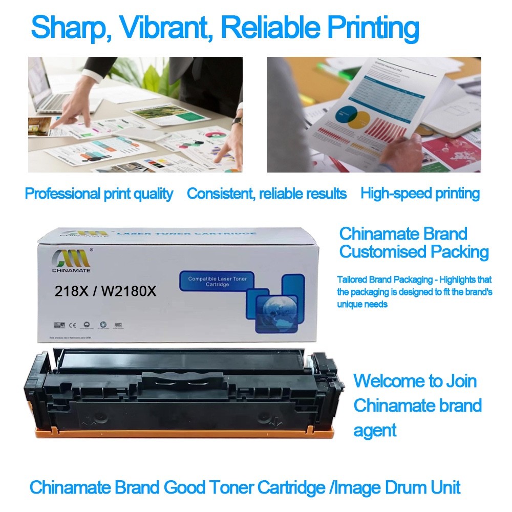 218X / W2180X – W2183X Toner Cartridges with Chip, 4 Pack