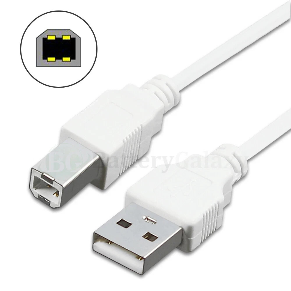 Lot of 2 USB 3.0 Type A to B Male Cables White 3FT/3.5FT