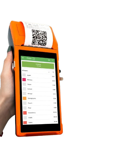 Android 11 Handheld POS Terminal 58mm Thermal Receipt Printer WiFi Bluetooth
