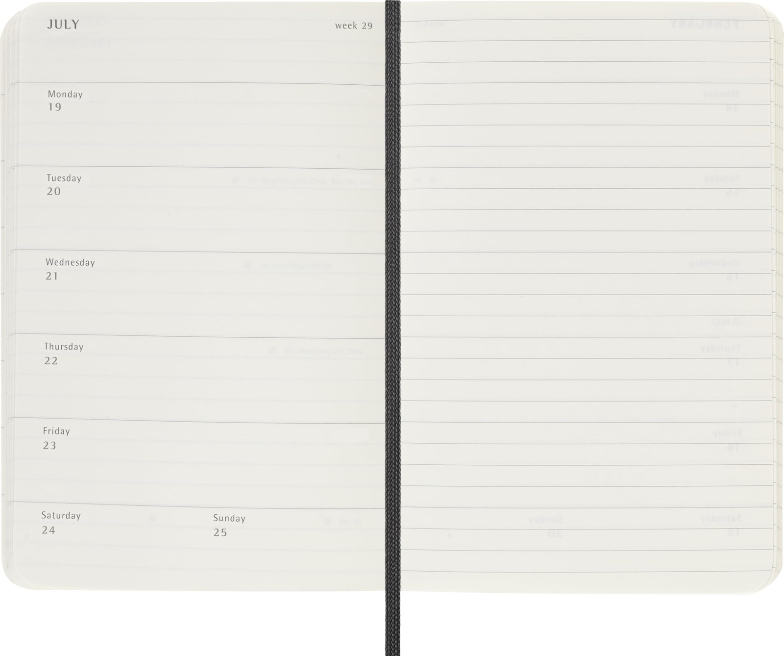 Weekly Planner Moleskine Classic 18 Month 2026-2027 Pocket 3.5 x5.5 Black Soft