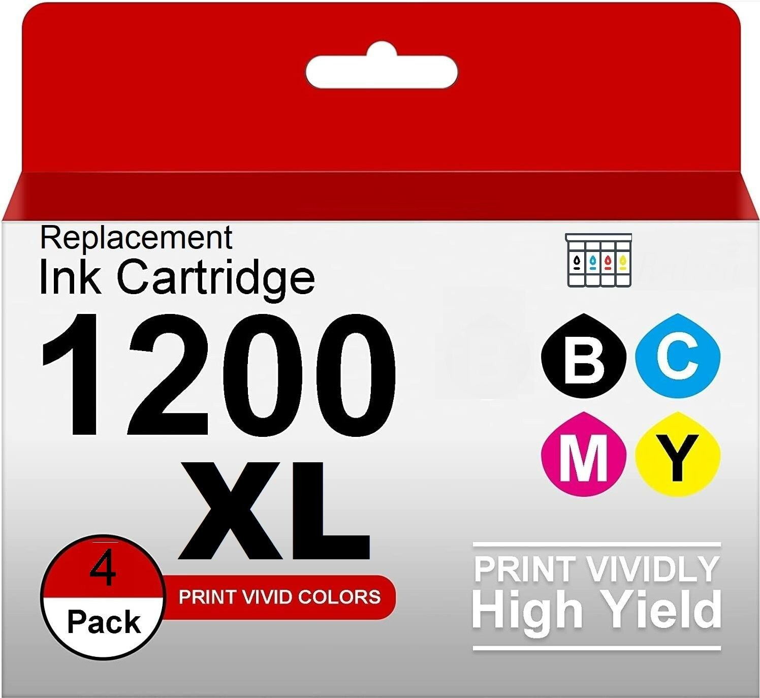 4PK PGI-1200 XL pgi1200 Ink For Canon MAXIFY MB2020 MB2320 MB2120 MB2720